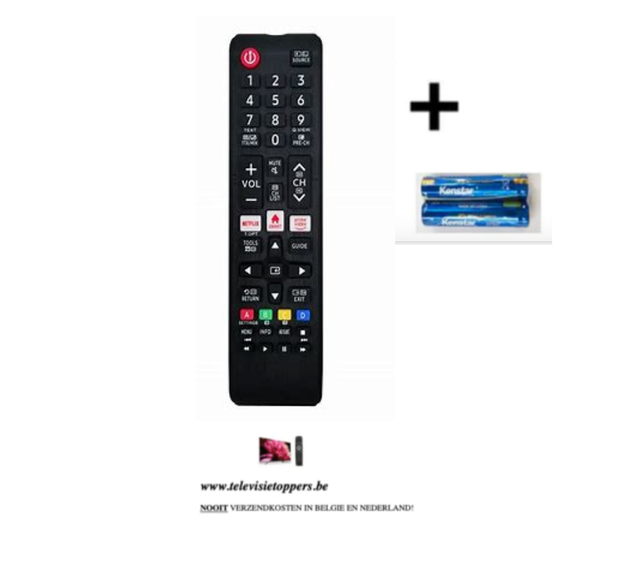 Universele Samsung afstandsbediening - Universeel voor alle Samsung TV’s, met Netflix + 2 batterijen