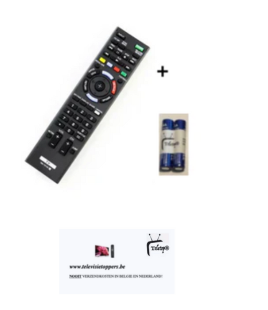 Sony Afstandsbediening (Universeel) voor alle Sony Tv's (met Netflix knop!) + 2 batterijen Teletop®