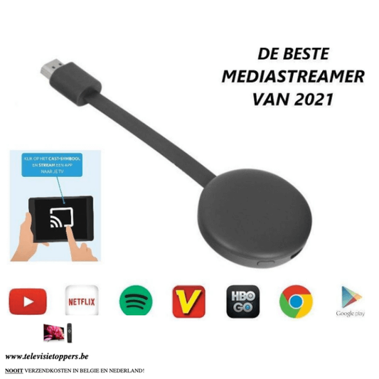 WIFI MIRASCREEN G2, CHROMECAST, STREAMEN NAAR DE TV - Premium  from www.televisietoppers.be - Just €16.71! Shop now at Televisietoppers België