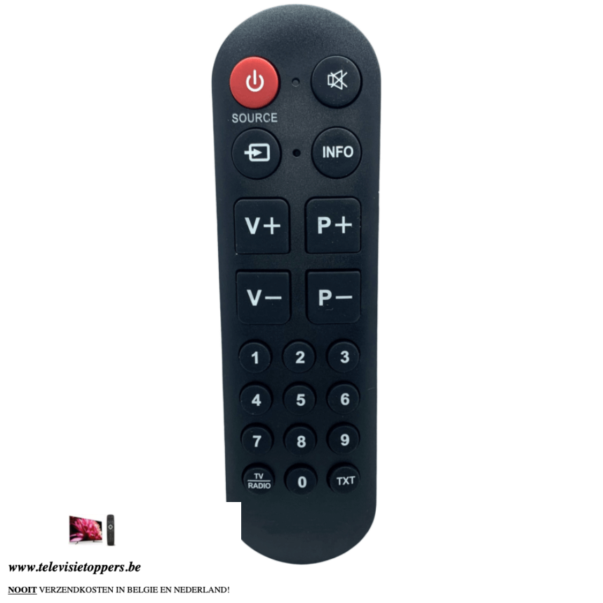 Afstandsbediening SENIOR SAMSUNG, SONY, LG - Premium  from www.televisietoppers.be - Just €24.95! Shop now at Televisietoppers België
